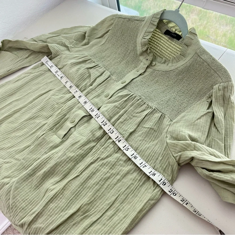 J.Crew NWOT Long-sleeve soft gauze garden top Pistachio size‎ Medium